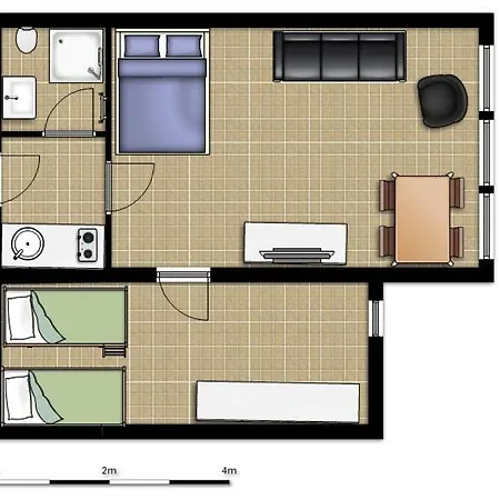 2zi-ferienwohnung Am Suedstrand Mit Eigenem Parkplatz Perfekt Fuer Familie Apartment *